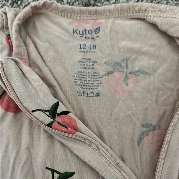 Kyte Baby Peach Print Kids One Piece - Picture 2 of 3